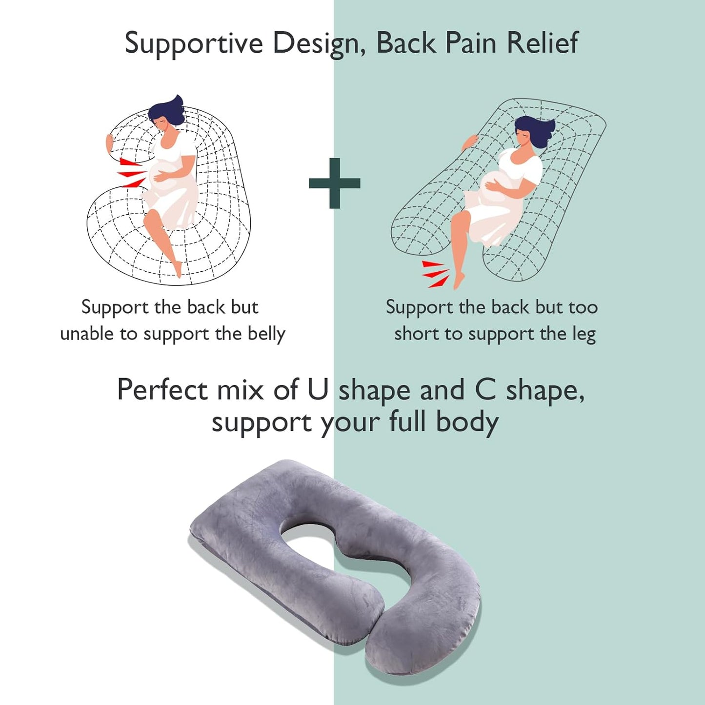 「Xixi’s Mom Approved」Hug Me Maternity Pillow: From Pregnancy to Postpartum, A Gentle Embrace for Your Tired Body